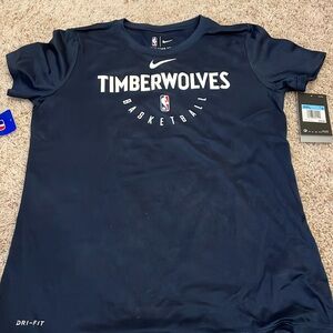 Women’s navy Timberwolves T-shirt, size medium